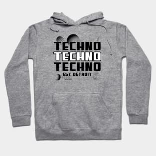 TECHNO TECHNO TECHNO (black) Hoodie